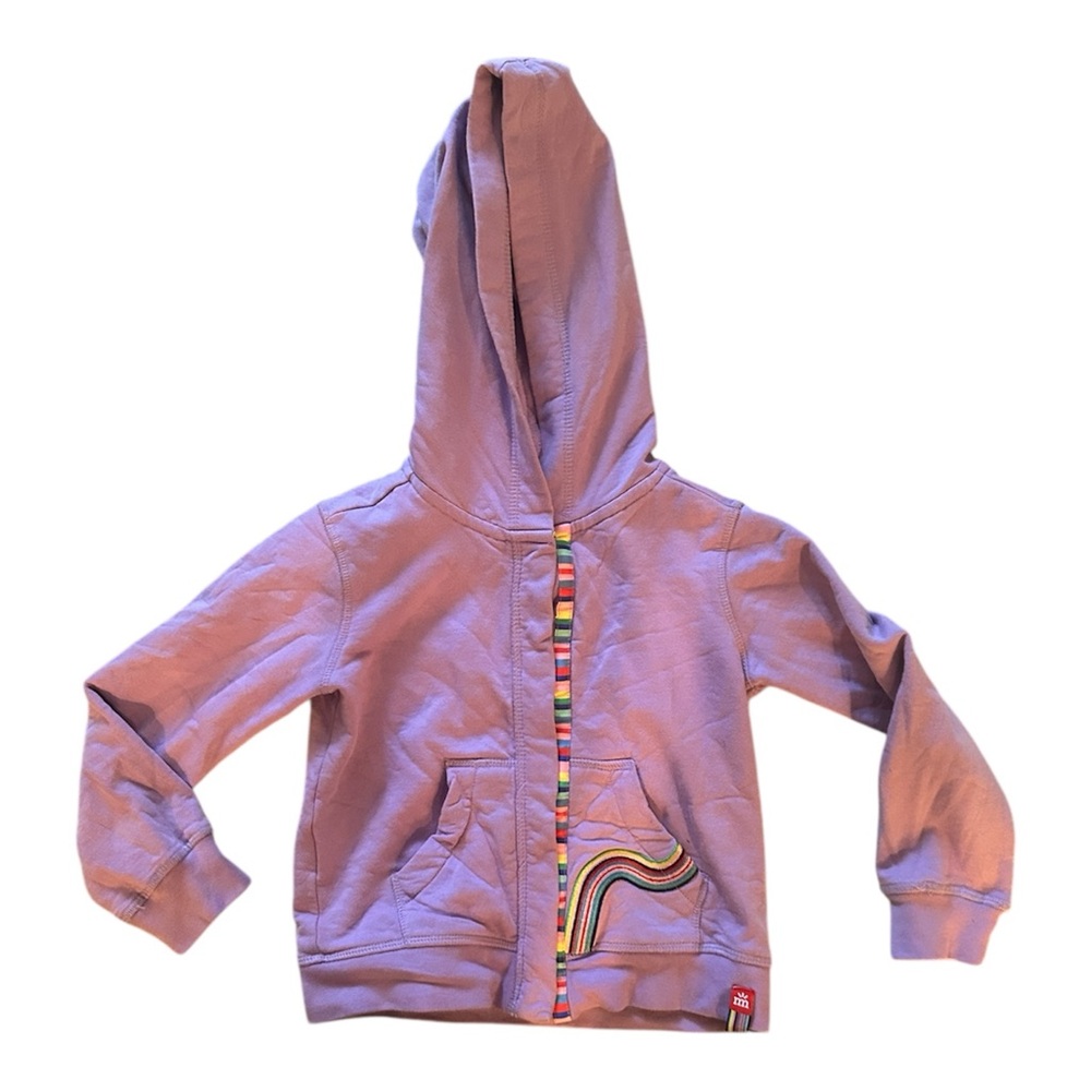 Magnetic Me rainbow embroidery detail hoodie
